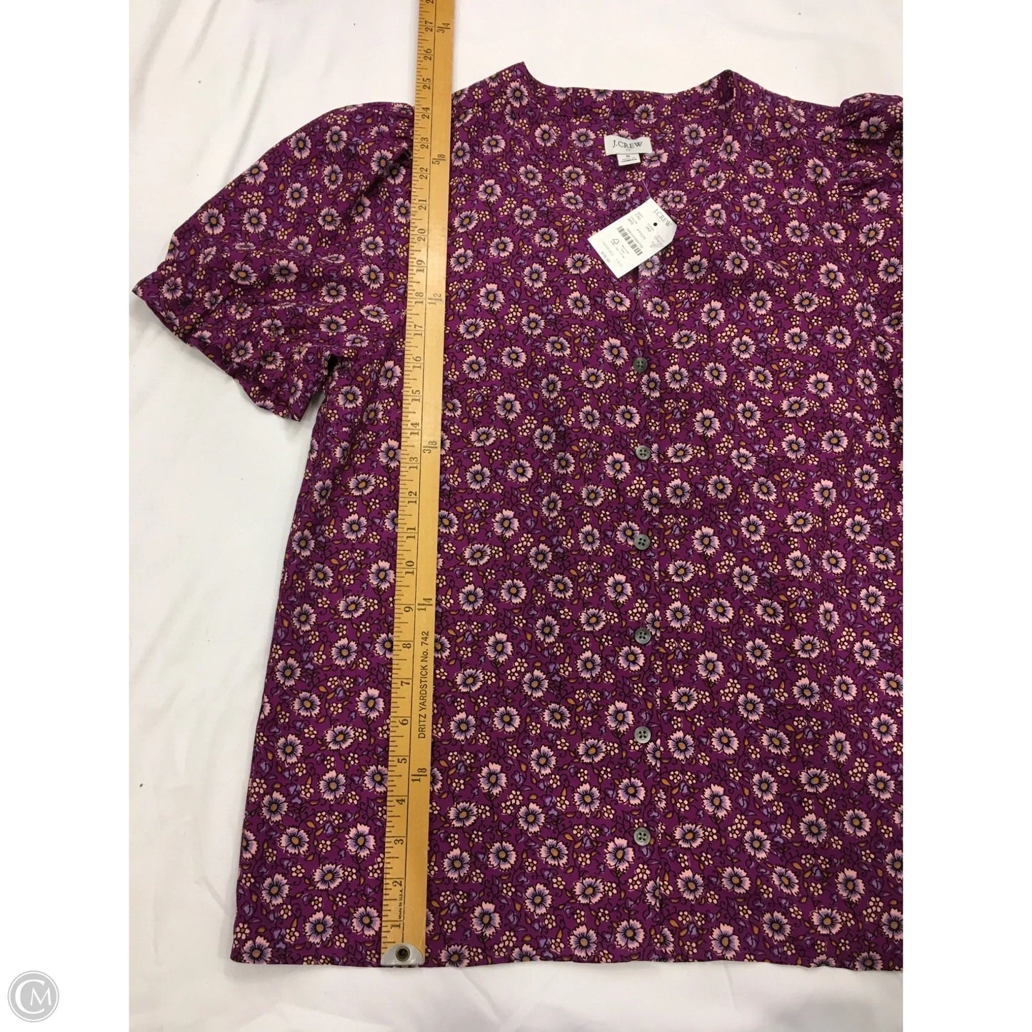 Top Short Sleeve By J. Crew In Purple, Size: S