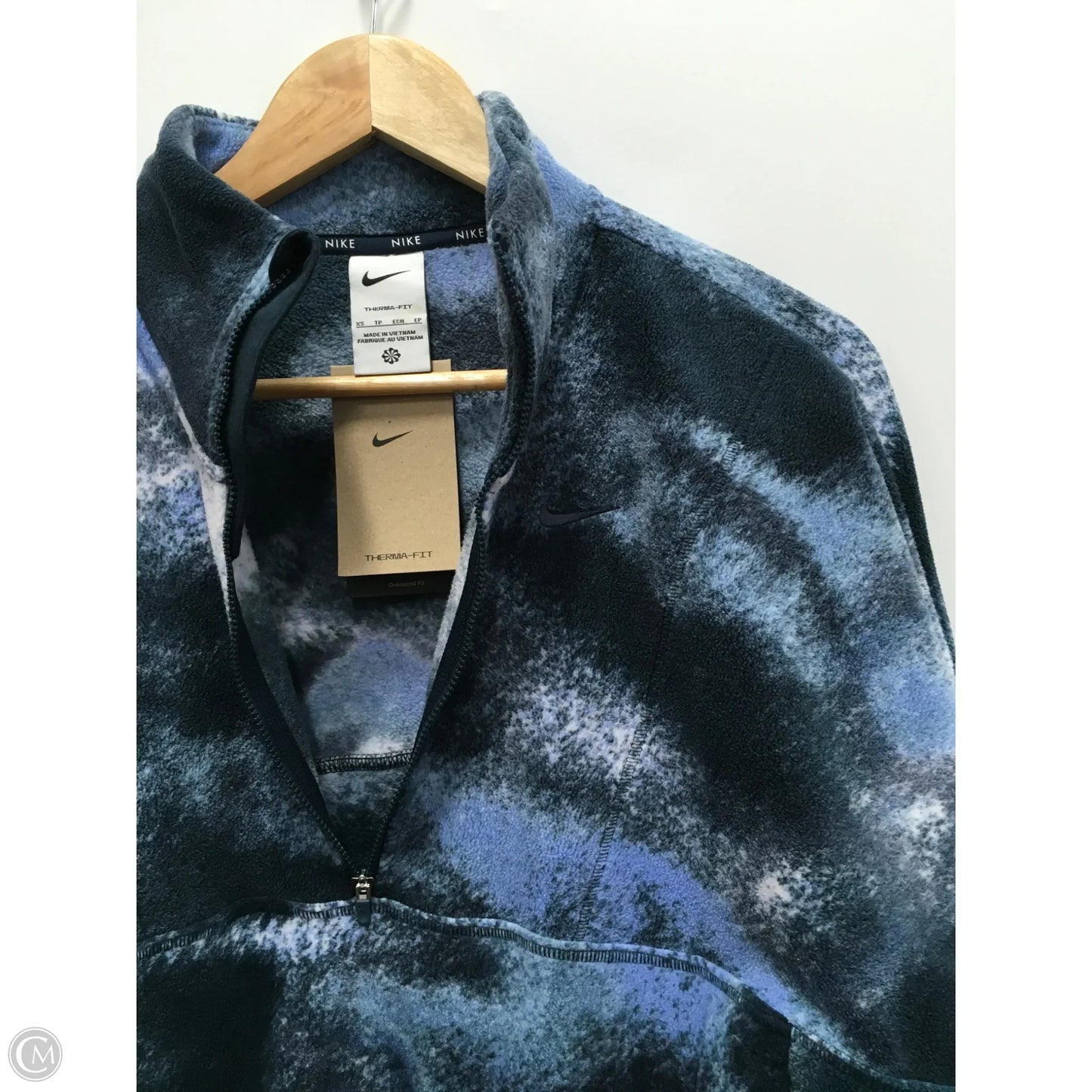 Athletic Sweatshirt Collar By Nike In Blue, Size: Xs