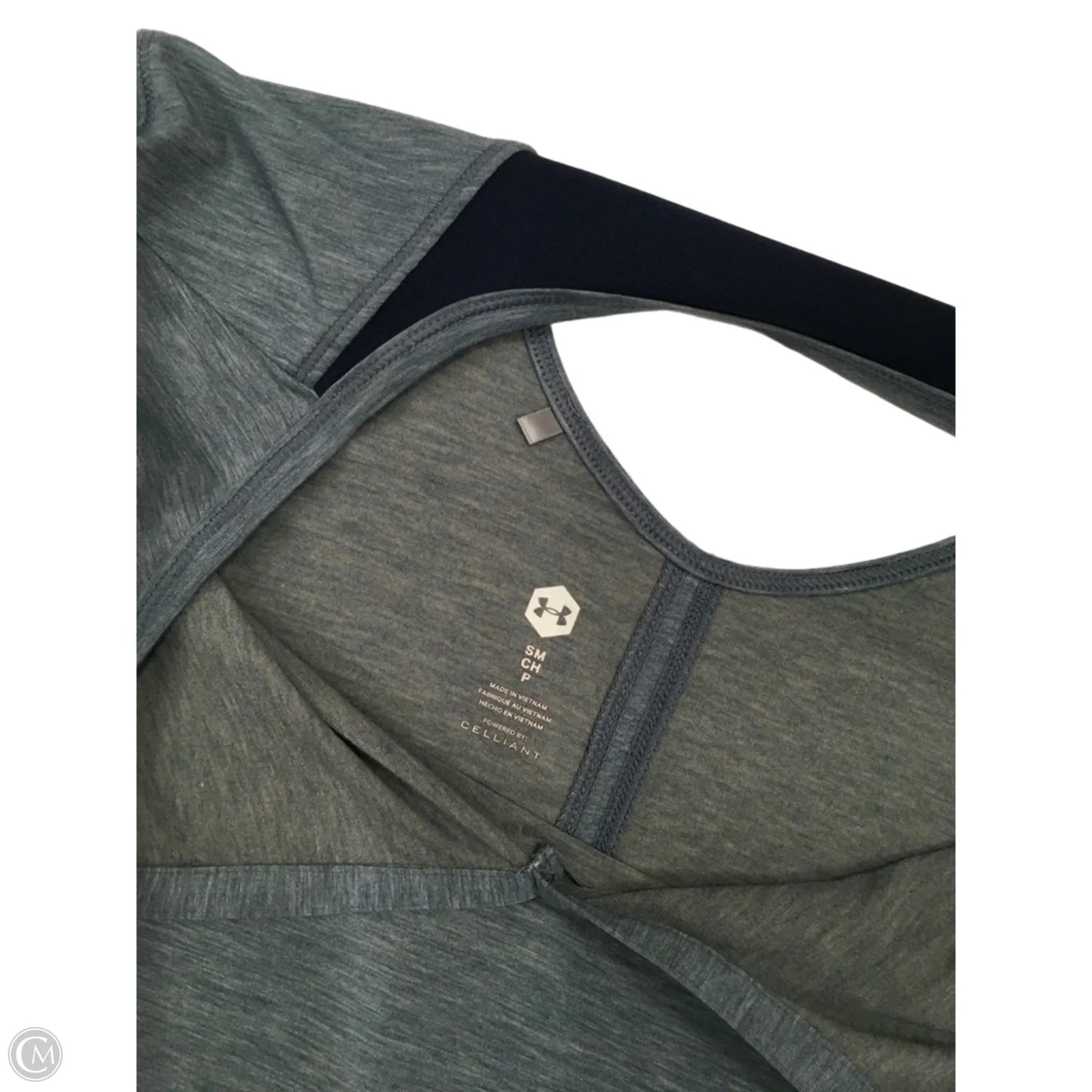 Athletic Top Long Sleeve Crewneck By Under Armour In Blue, Size: S
