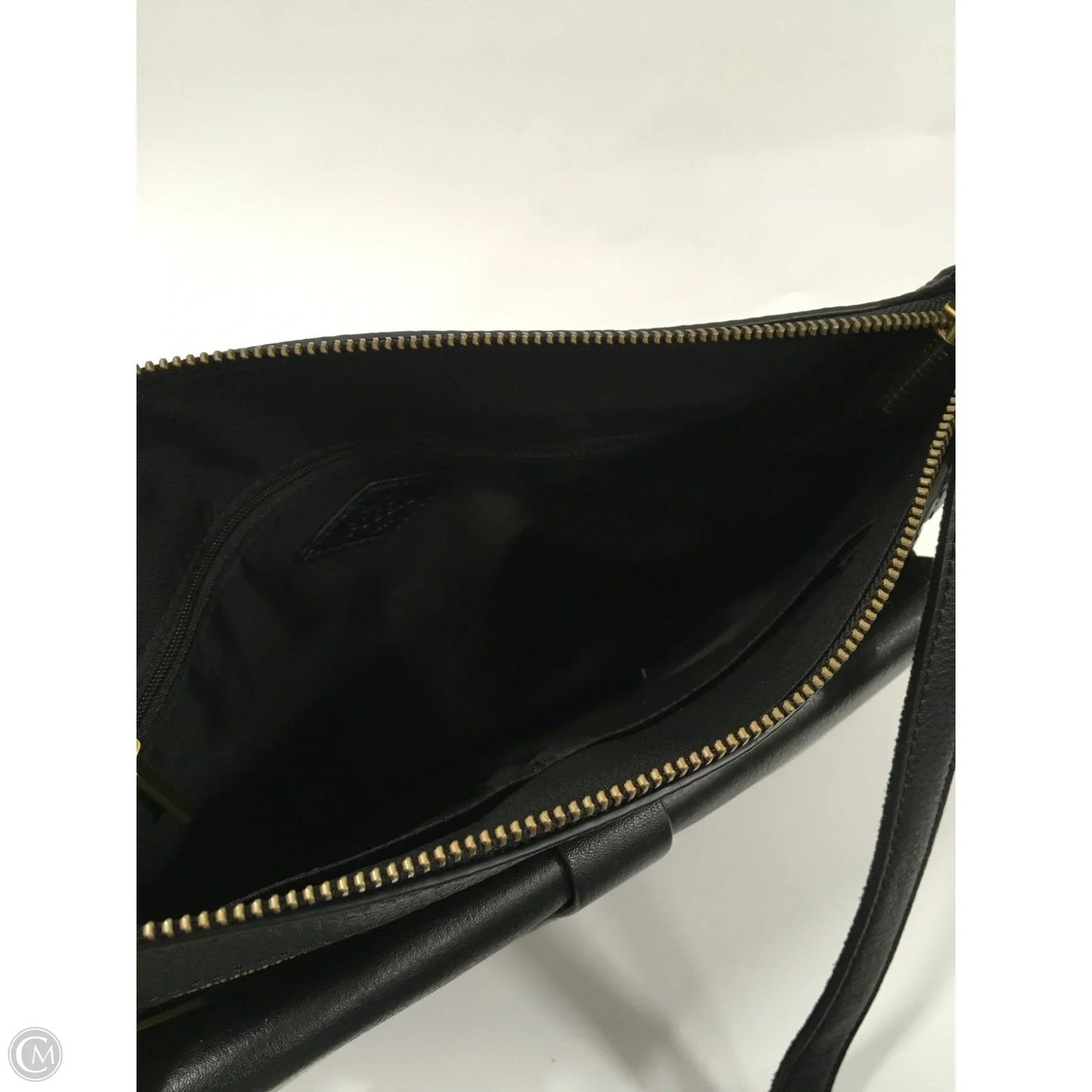 Handbag Leather By Fossil, Size: Medium