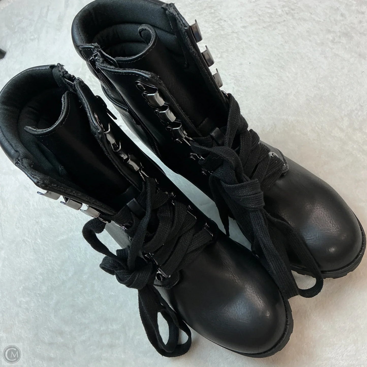Boots Ankle Heels By Mia In Black, Size: 7.5