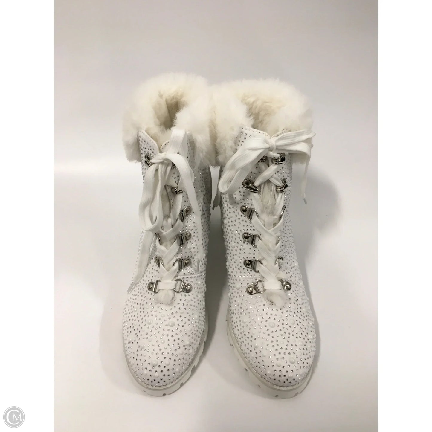 Boots Ankle Heels By lauren lorraine  In White, Size: 8.5