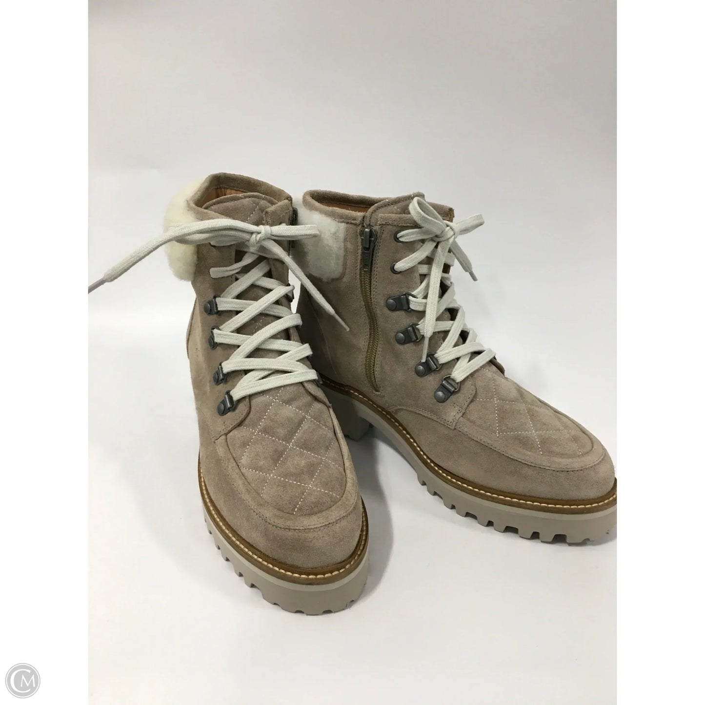 Boots Ankle Flats By Johnston & Murphy In Beige, Size: 8.5