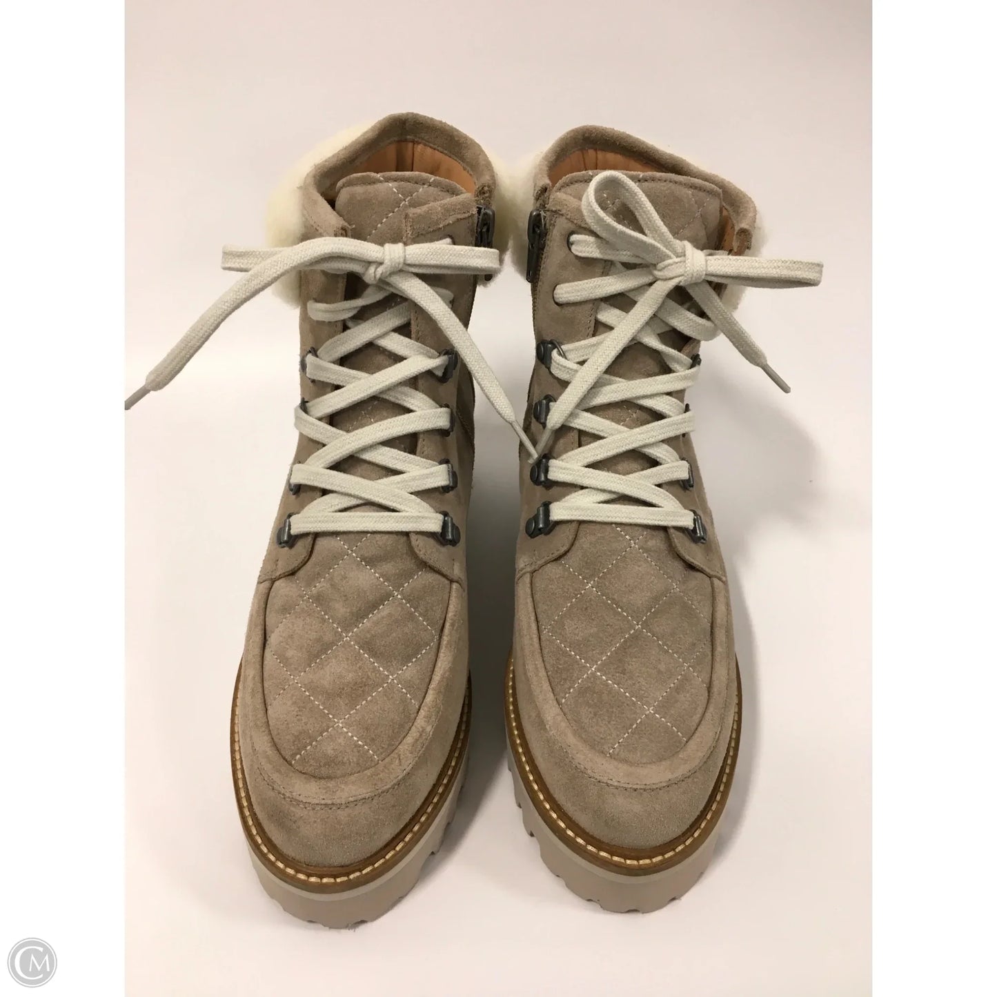 Boots Ankle Flats By Johnston & Murphy In Beige, Size: 8.5