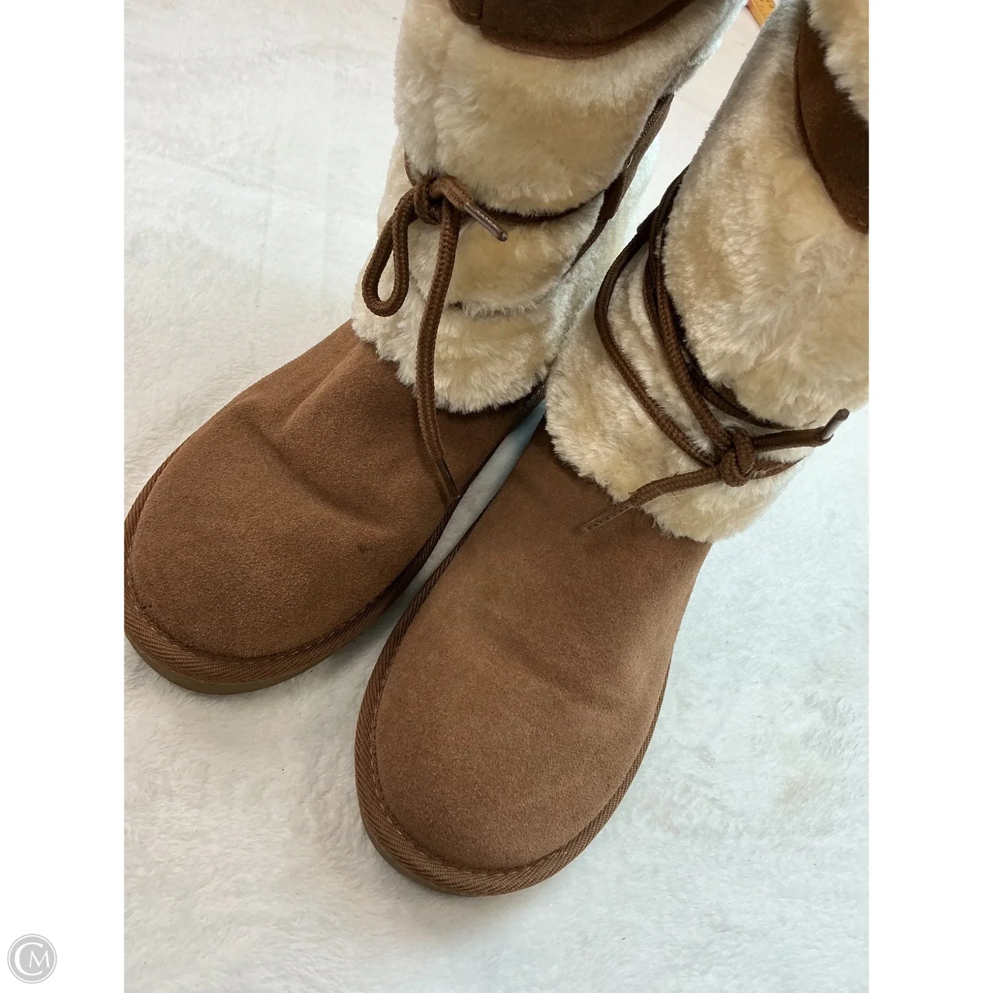 Boots Mid-calf Flats By Natural Reflections In Brown, Size: 8