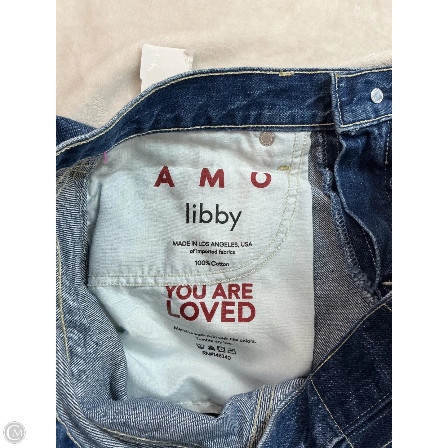 Jeans Straight By Amo In Blue Denim, Size: 8