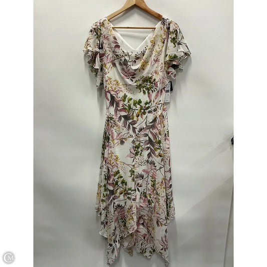 Dress Casual Midi By Robbie Bee In Floral Print, Size: M
