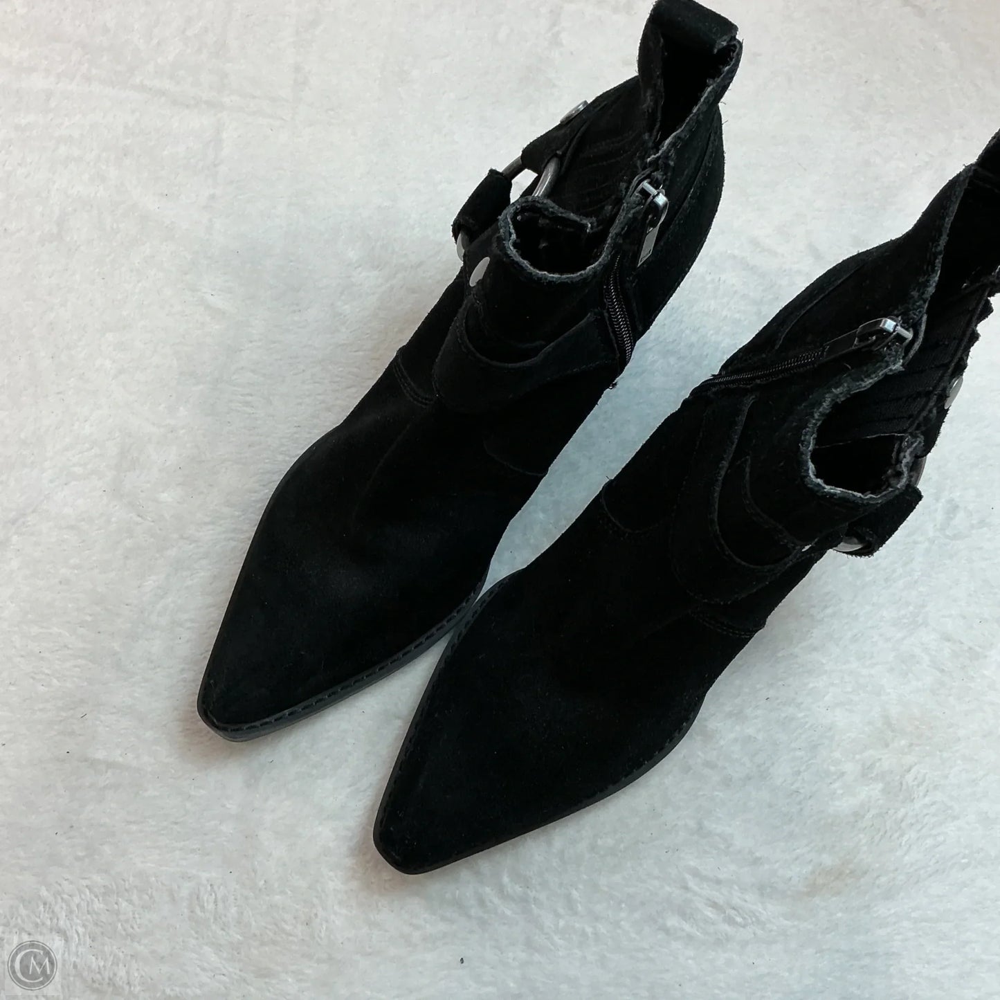 Boots Ankle Heels By Marc Fisher In Black, Size: 7.5