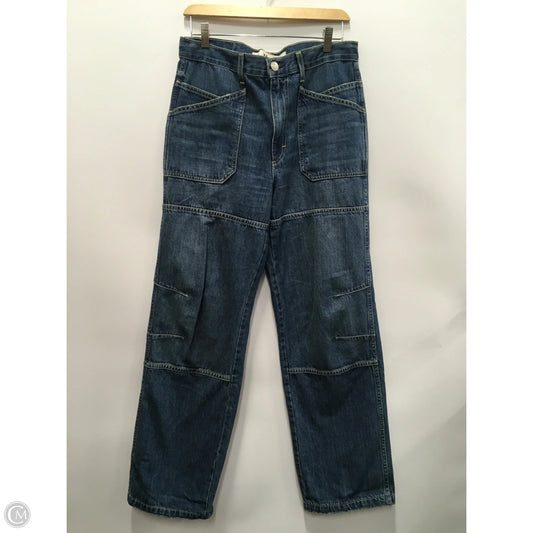 Designer Jeans Wide Leg By Amo In Blue Denim, Size: 6