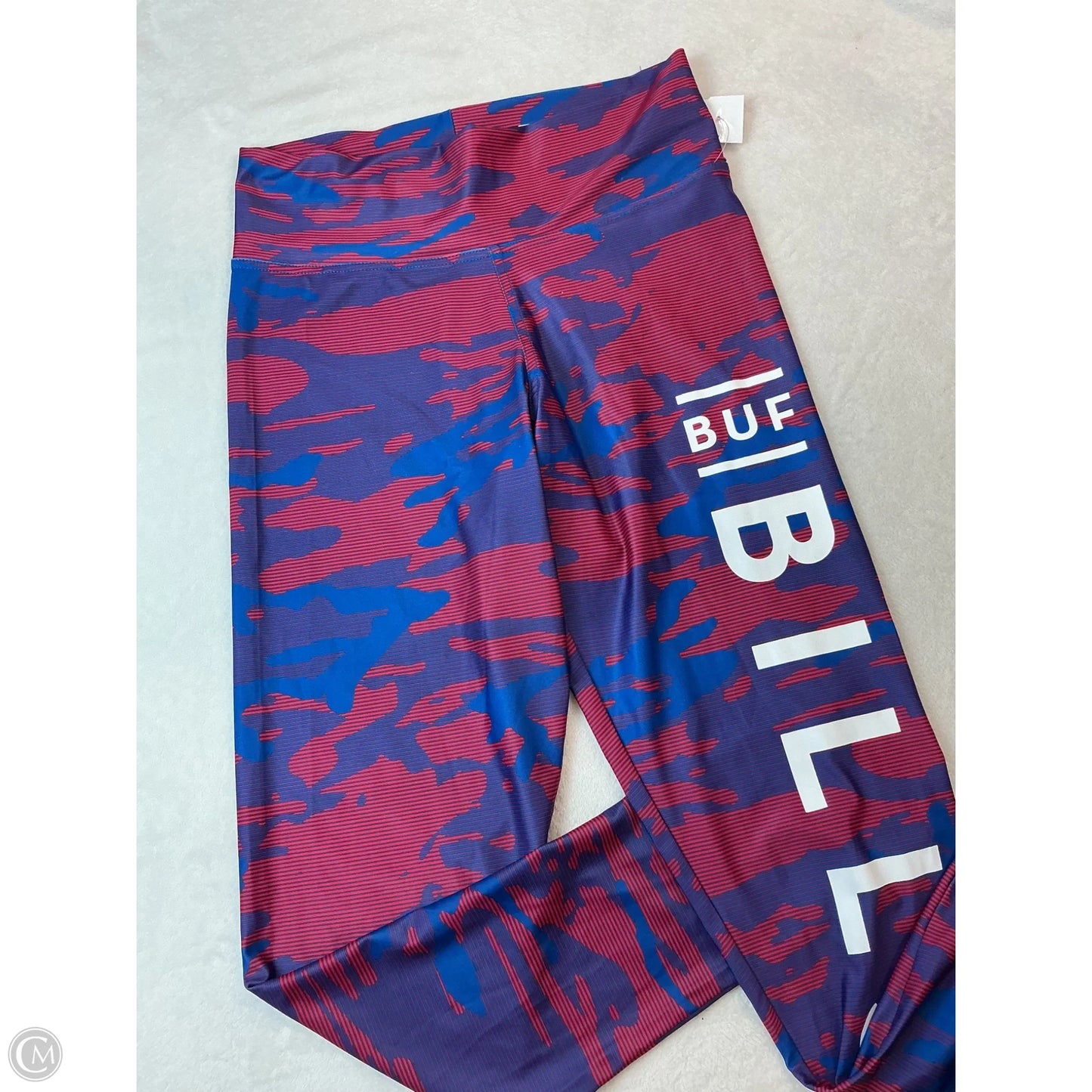 Athletic Leggings By Nfl In Blue & Red, Size: Xl