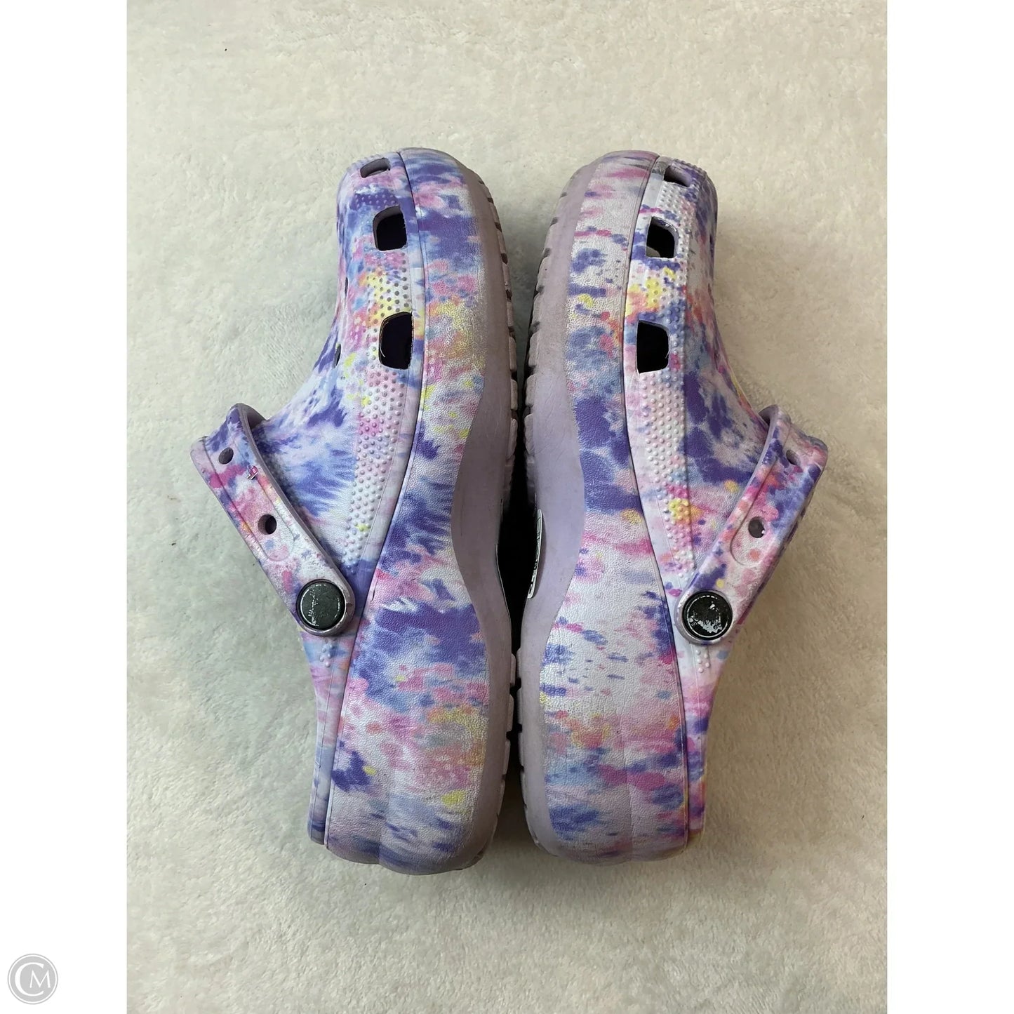 Shoes Sneakers Platform By Crocs In Purple, Size: 9
