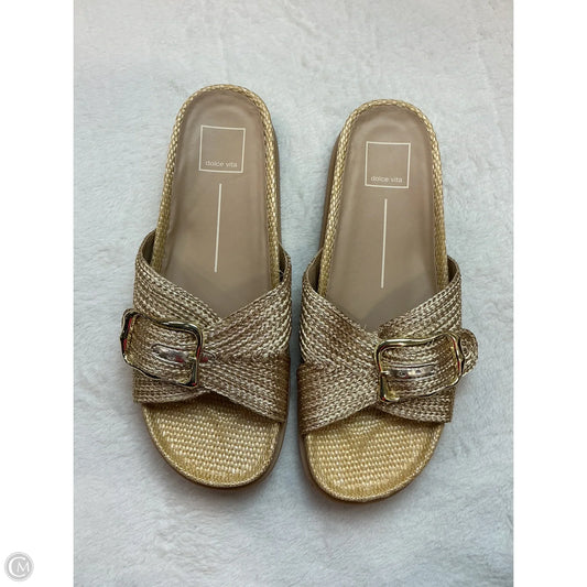 Sandals Flats By Dolce Vita In Gold, Size: 7.5