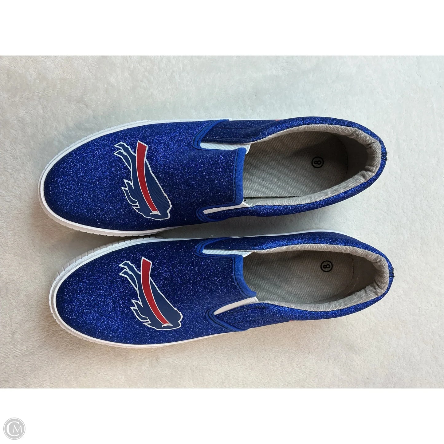 Shoes Flats By Clothes Mentor In Blue & Red, Size: 8
