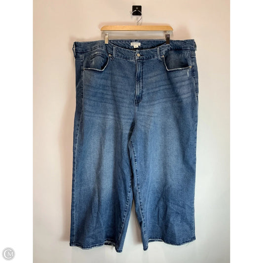 Jeans Wide Leg By Good American In Blue Denim, Size: 28