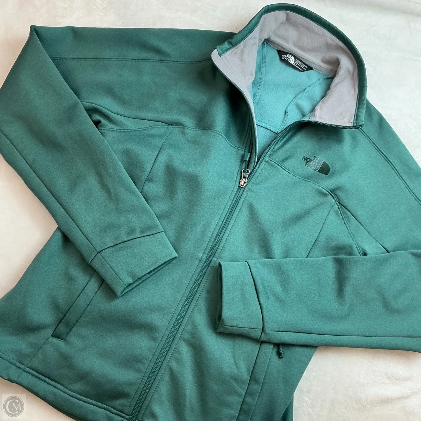 Athletic Jacket By The North Face In Teal, Size: Sp