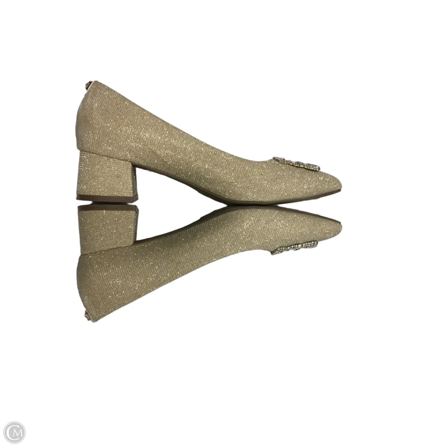 Shoes Heels Block By Anne Klein In Gold, Size: 9