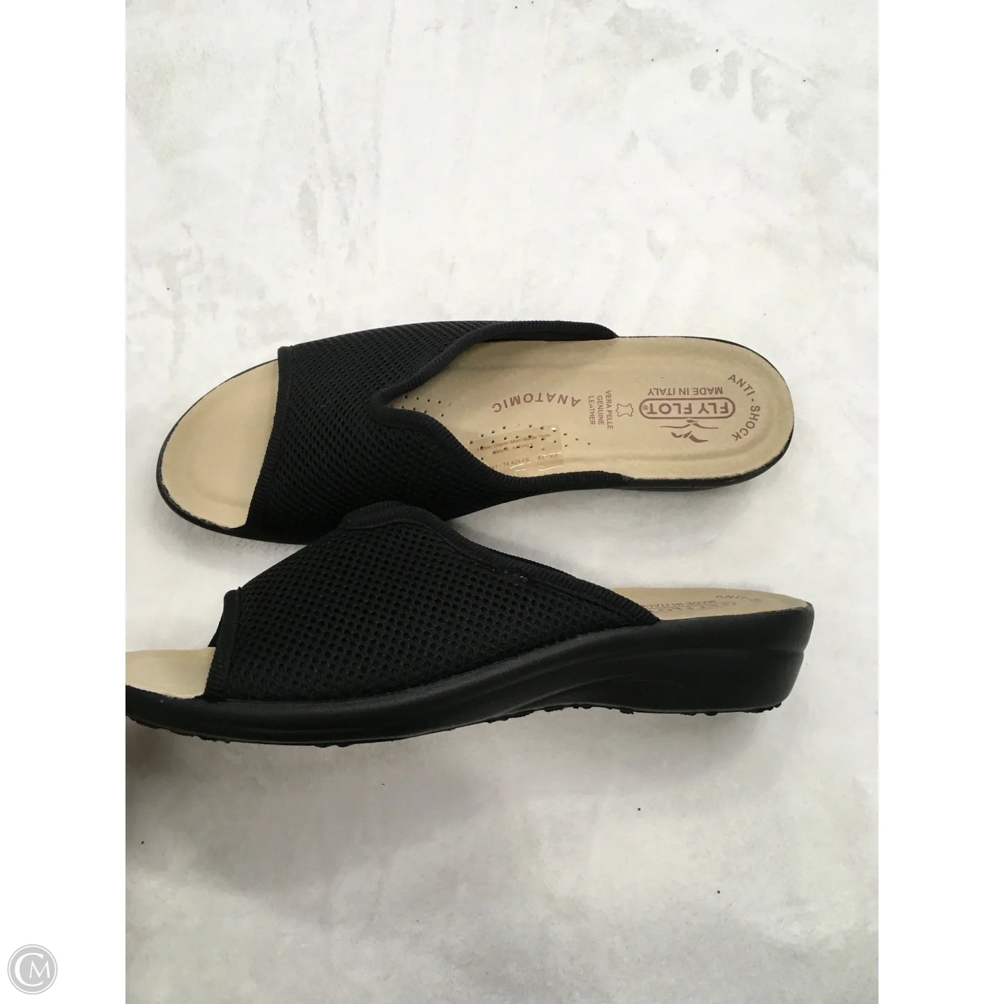 Sandals Flats By Clothes Mentor In Black, Size: 10