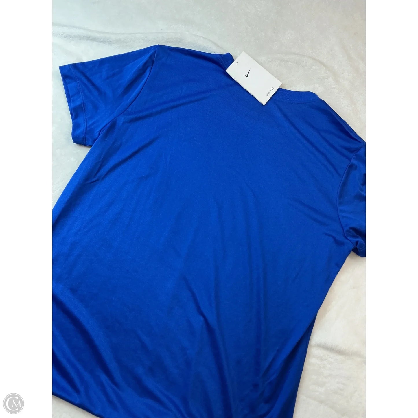Athletic Top Long Sleeve Crewneck By Nike In Blue, Size: L