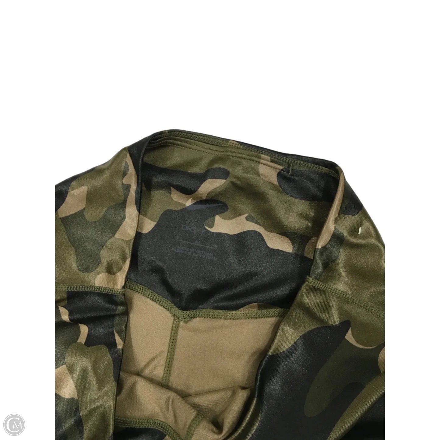 Athletic Leggings By Nike In Camouflage Print, Size: M