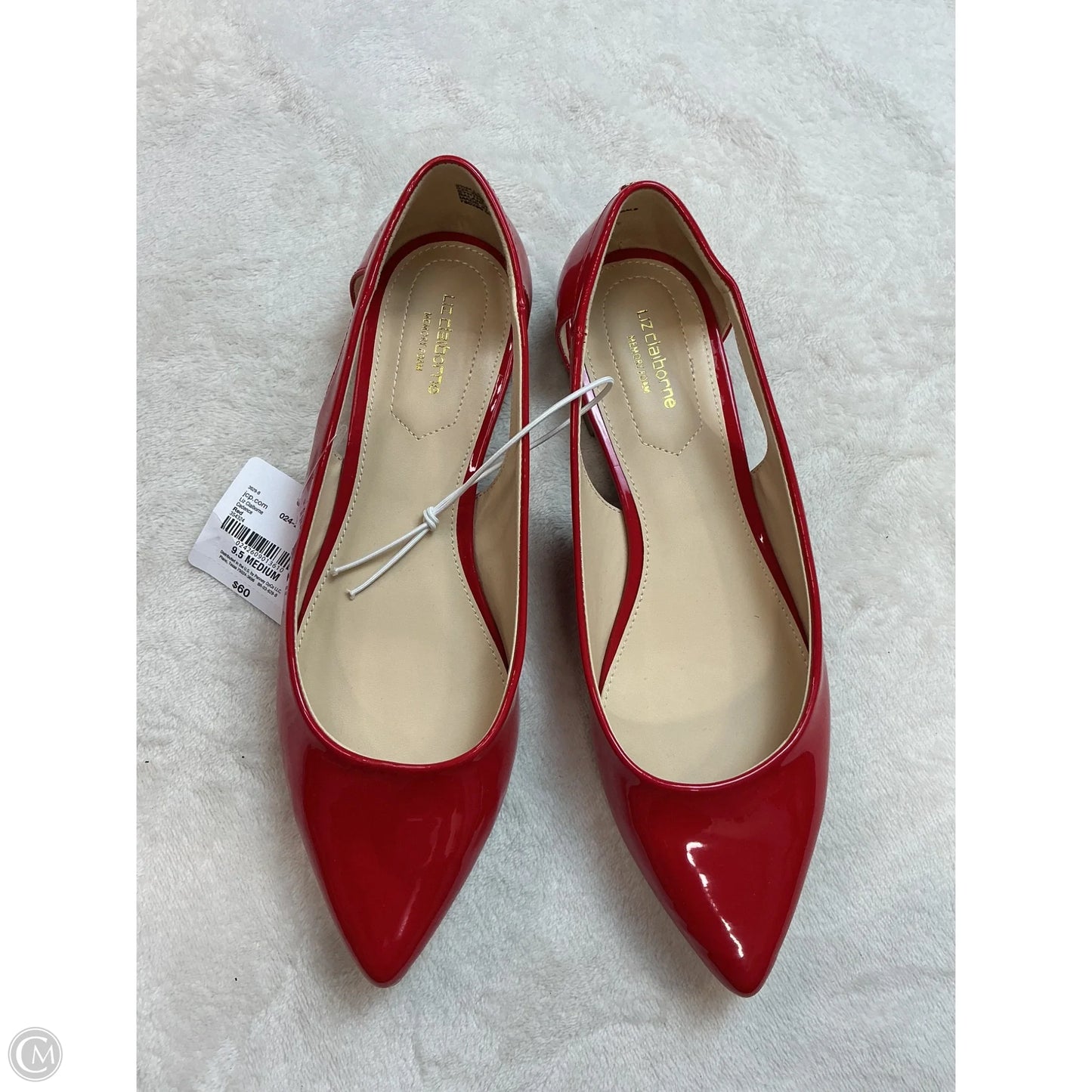 Shoes Flats By Liz Claiborne In Red, Size: 9.5