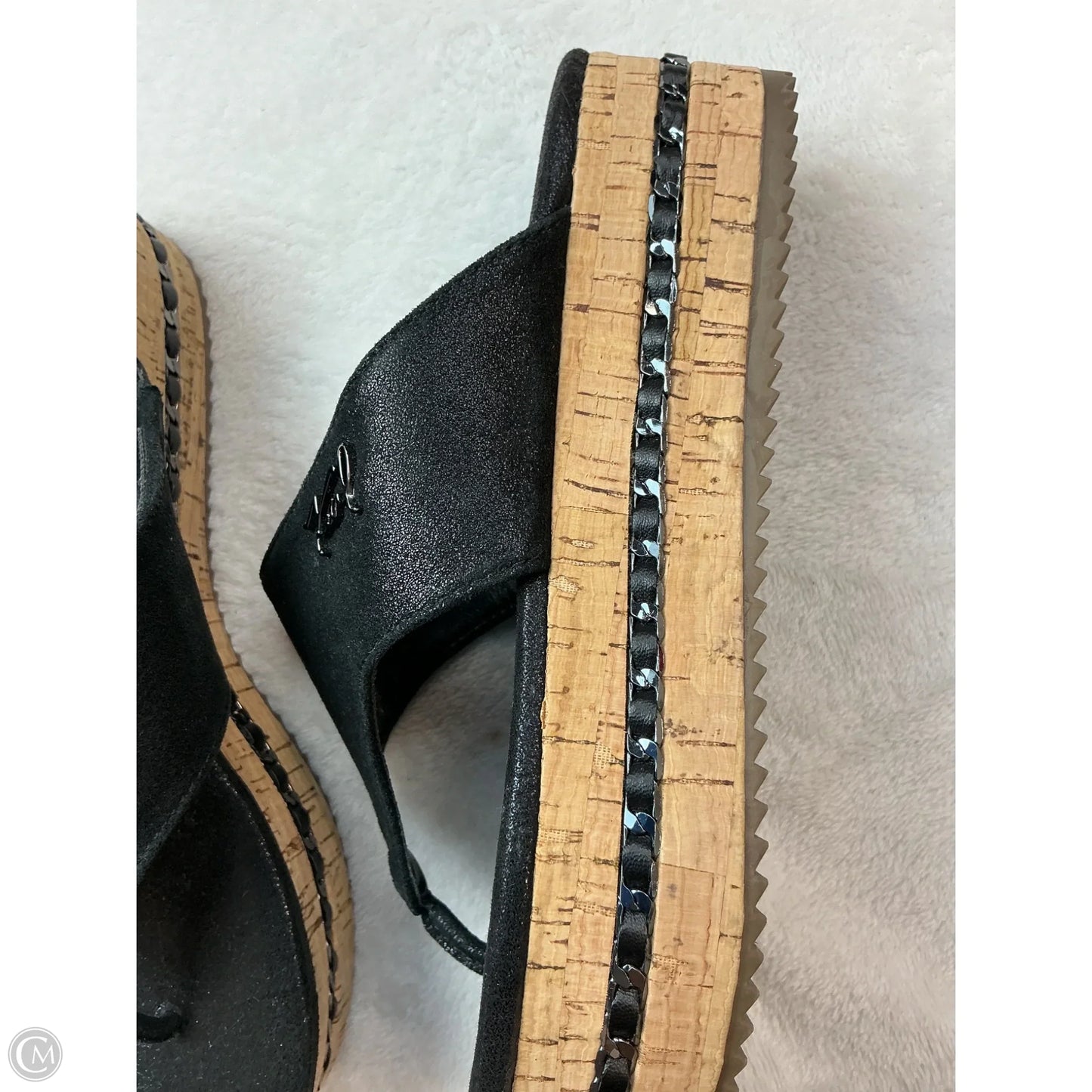Sandals Designer By Karl Lagerfeld In Black, Size: 6