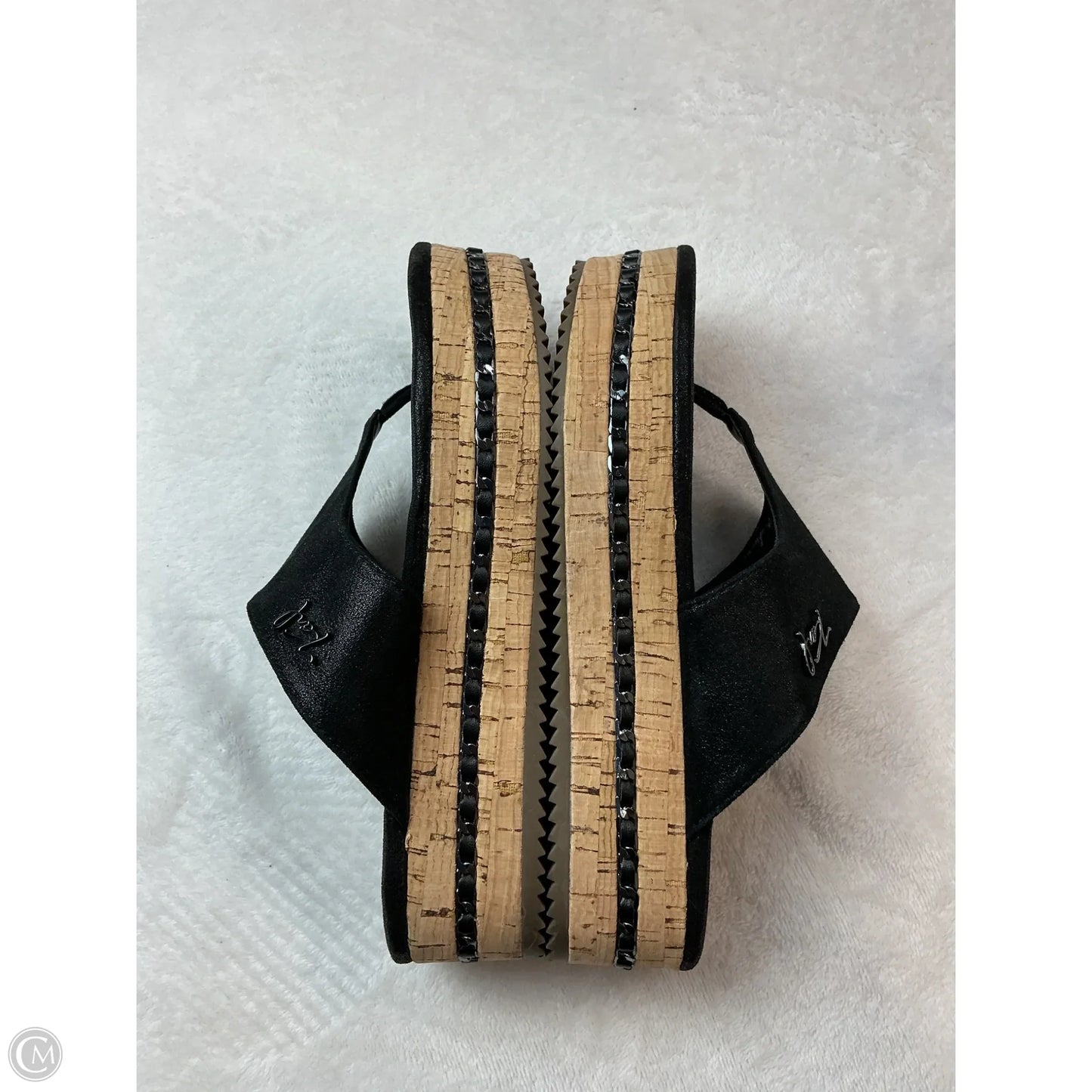 Sandals Designer By Karl Lagerfeld In Black, Size: 6