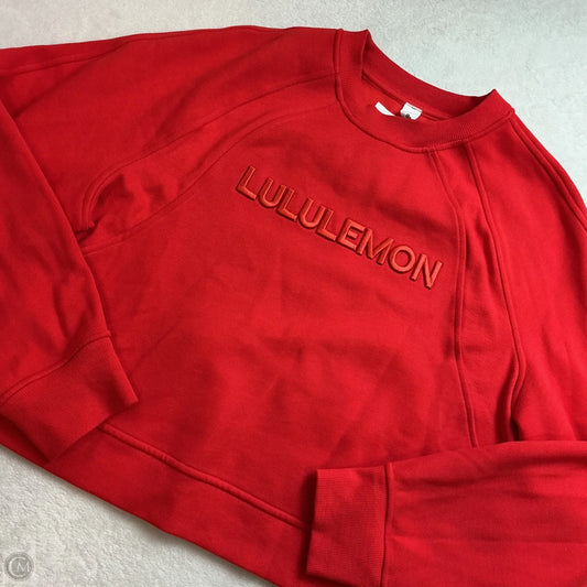 Athletic Sweatshirt Crewneck By Lululemon In Red, Size: M