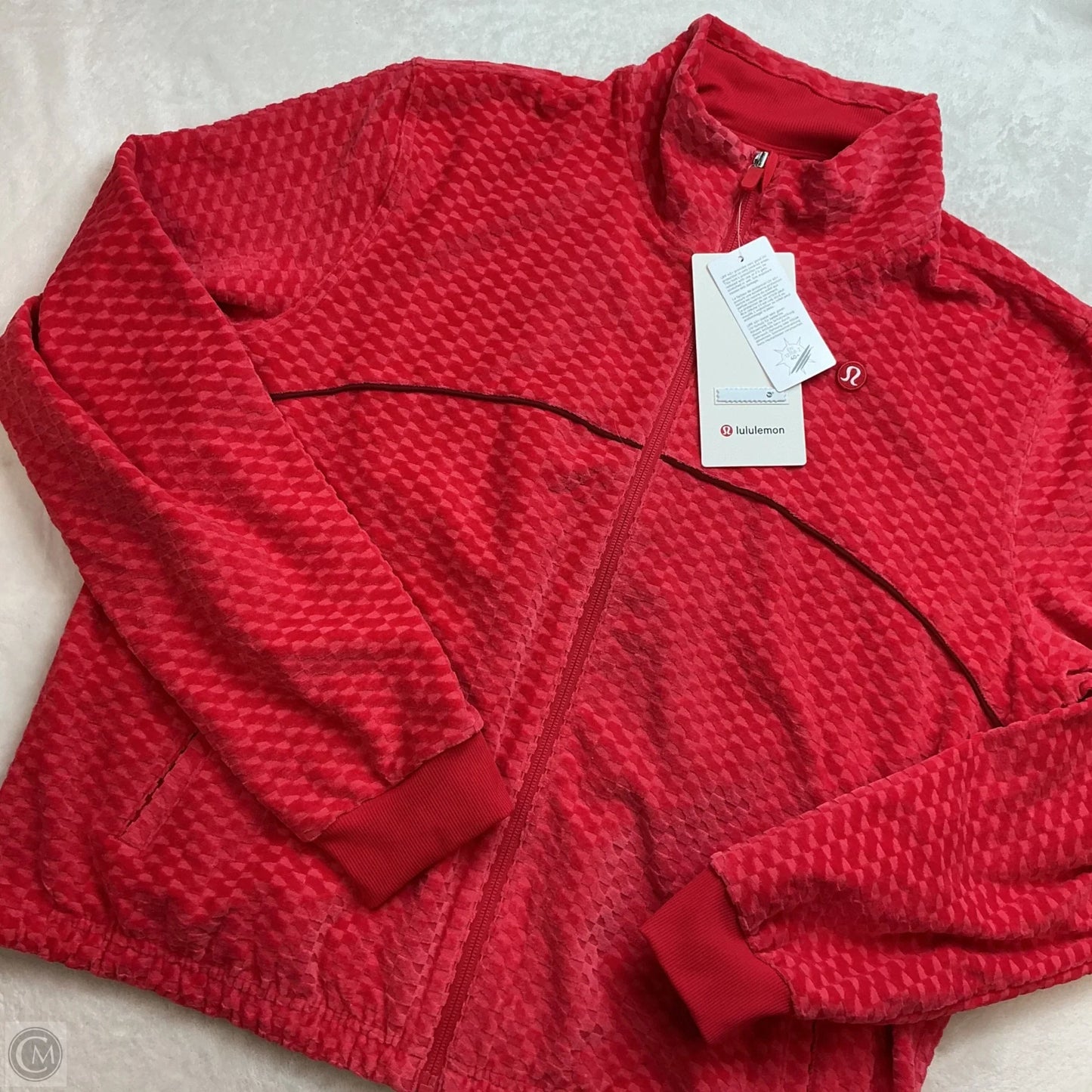 Athletic Jacket By Lululemon In Red, Size: L