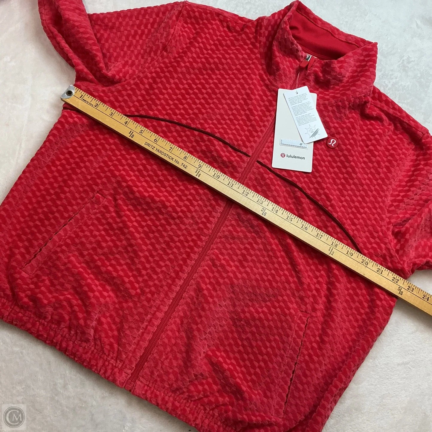 Athletic Jacket By Lululemon In Red, Size: L
