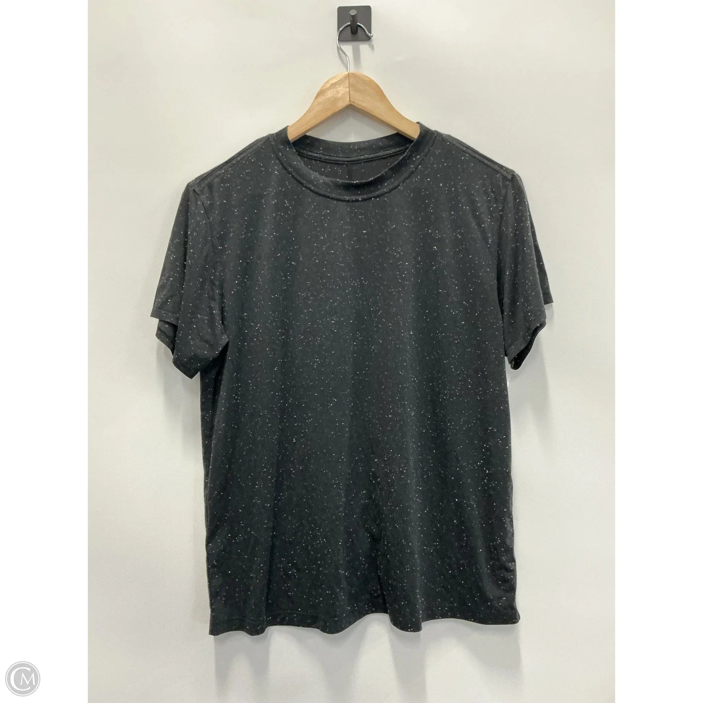 Athletic Top Short Sleeve By Lululemon In Black, Size: M