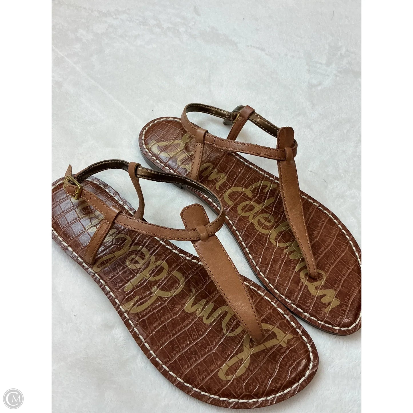 Sandals Flats By Sam Edelman In Bronze, Size: 9