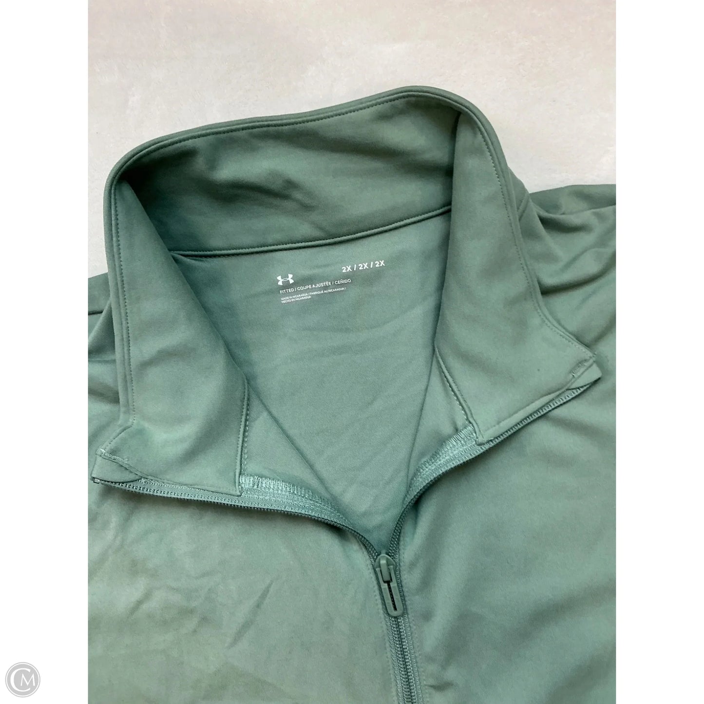 Athletic Jacket By Under Armour In Green, Size: 2x