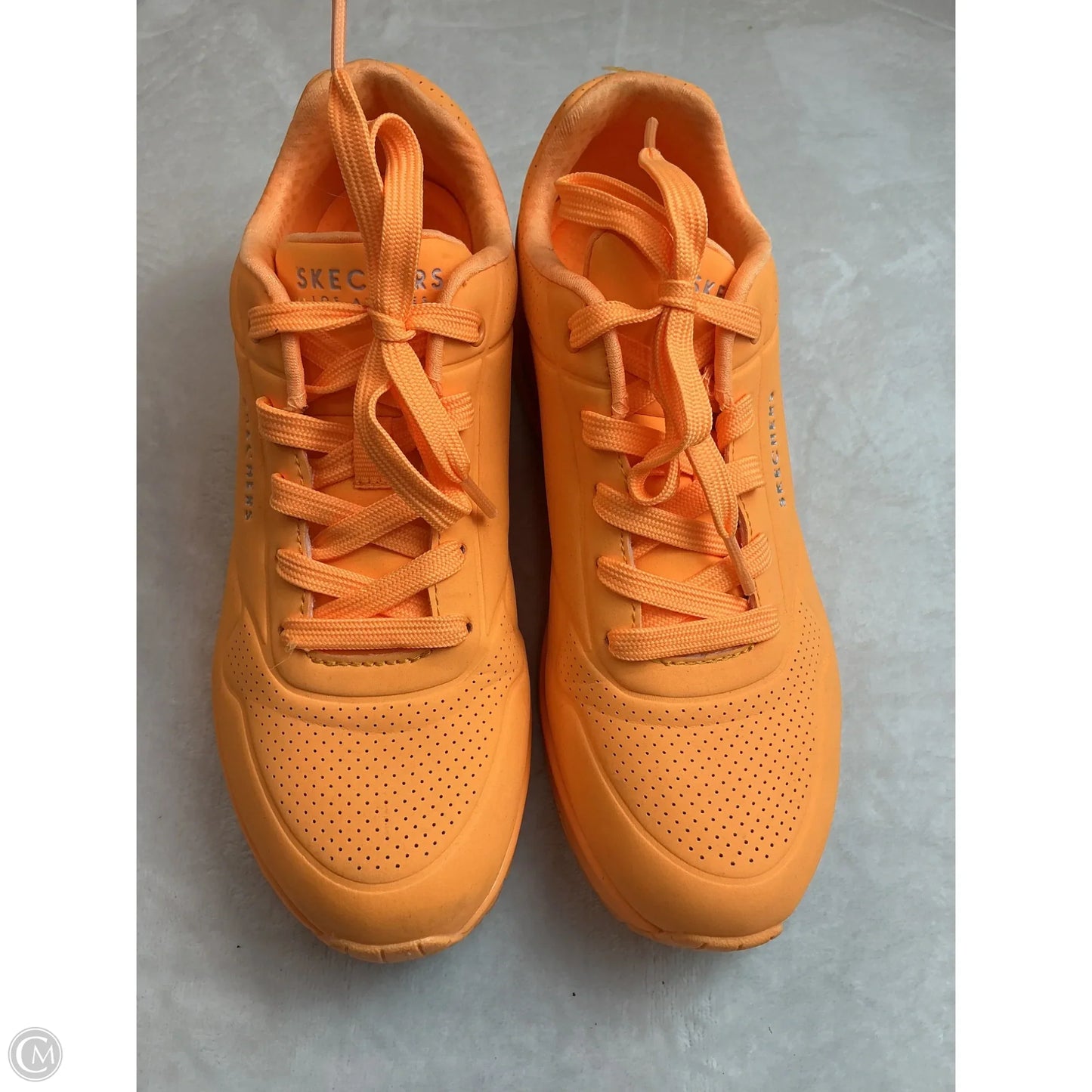 Shoes Athletic By Skechers In Orange, Size: 9