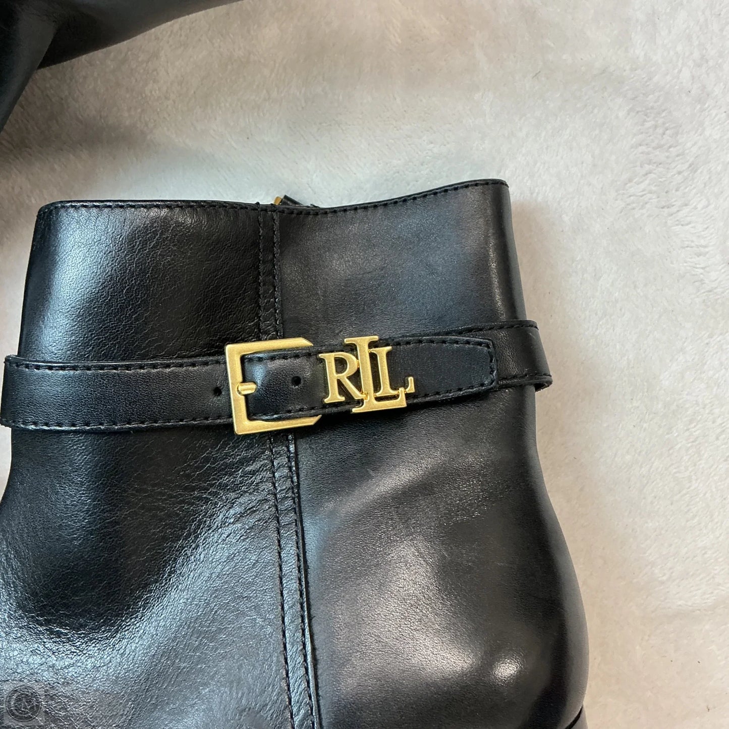 Boots Ankle Flats By Ralph Lauren In Black, Size: 8.5