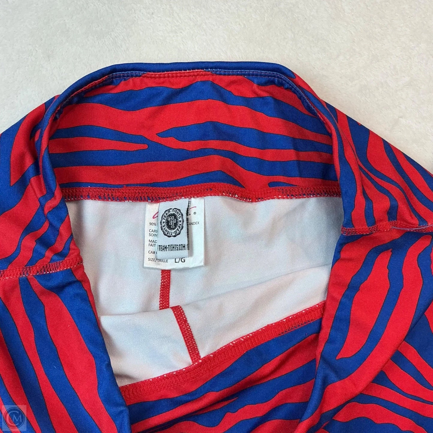 Athletic Leggings By Clothes Mentor In Blue & Red, Size: L