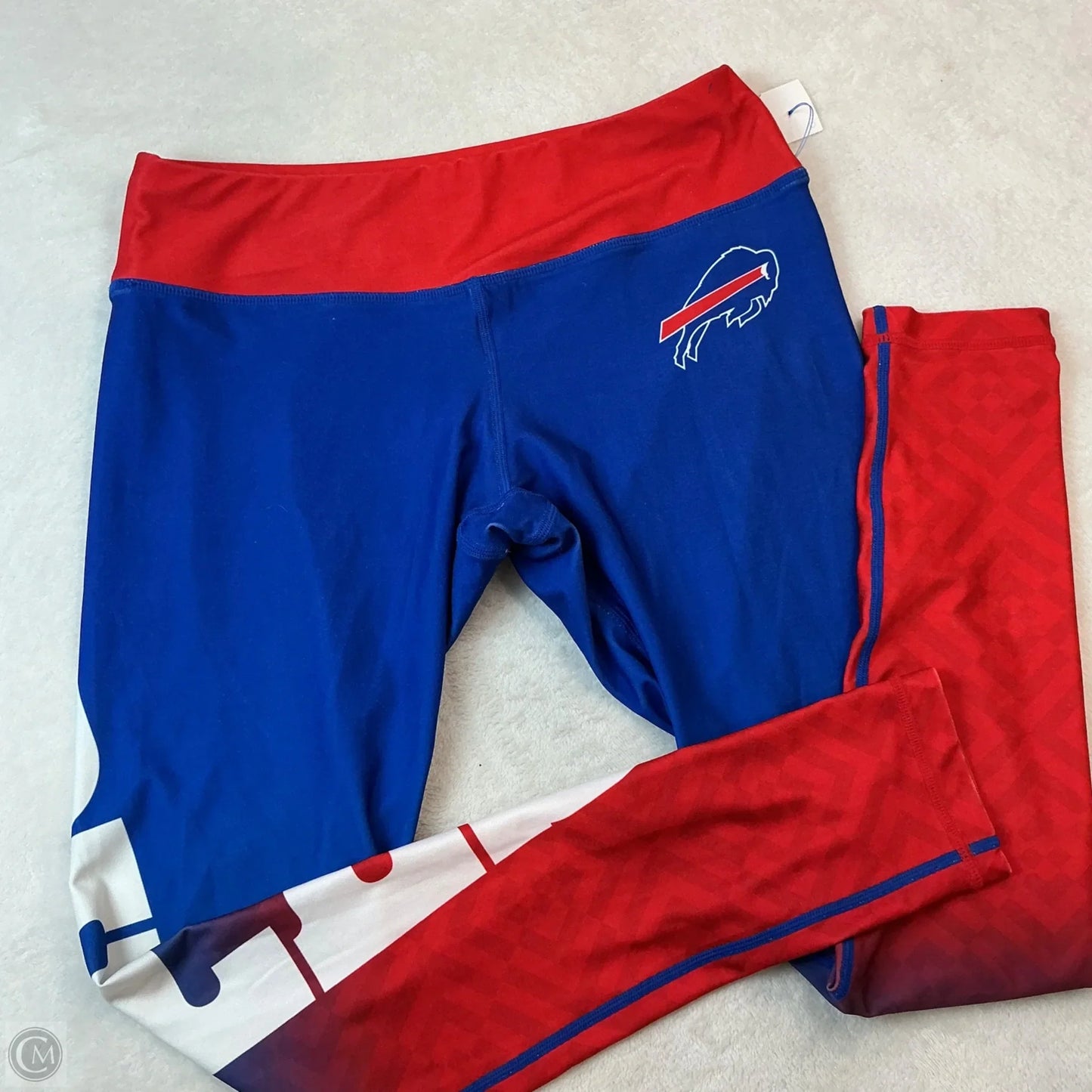 Athletic Leggings By Nfl In Blue Red & White, Size: M