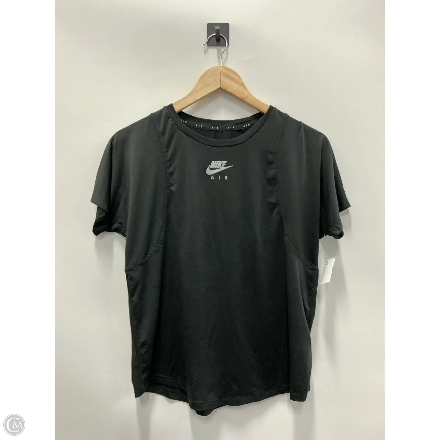 Athletic Top Short Sleeve By Nike In Black, Size: S