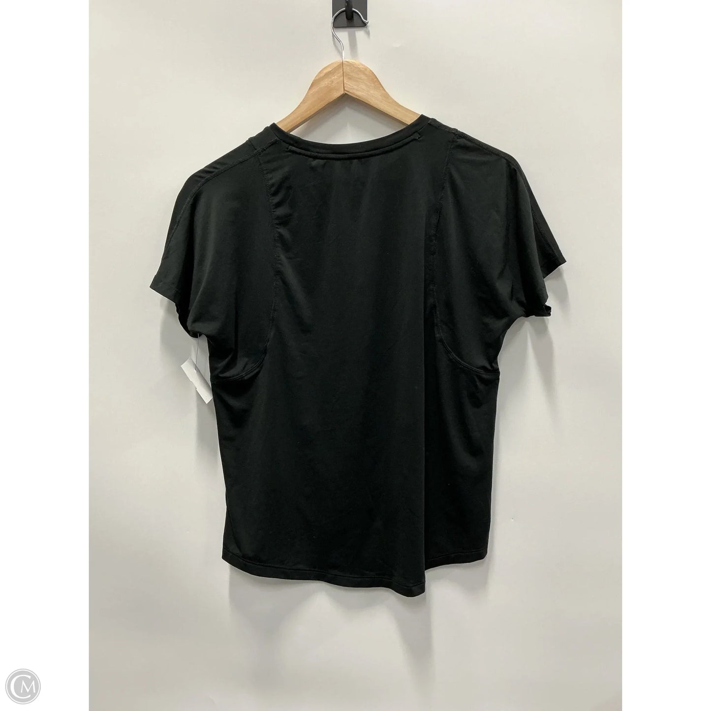 Athletic Top Short Sleeve By Nike In Black, Size: S