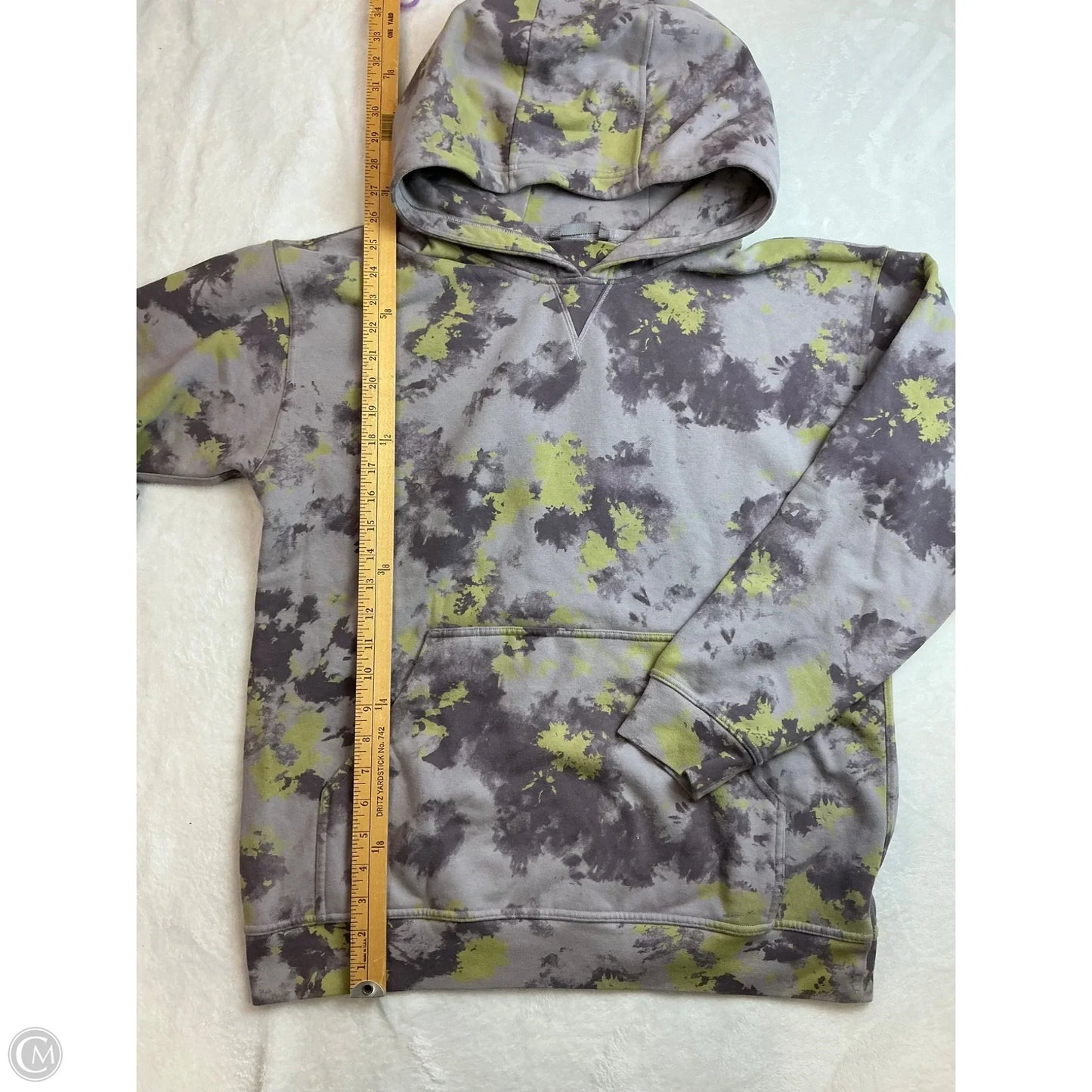 Sweatshirt Hoodie By Clothes Mentor In Green & Purple, Size: L
