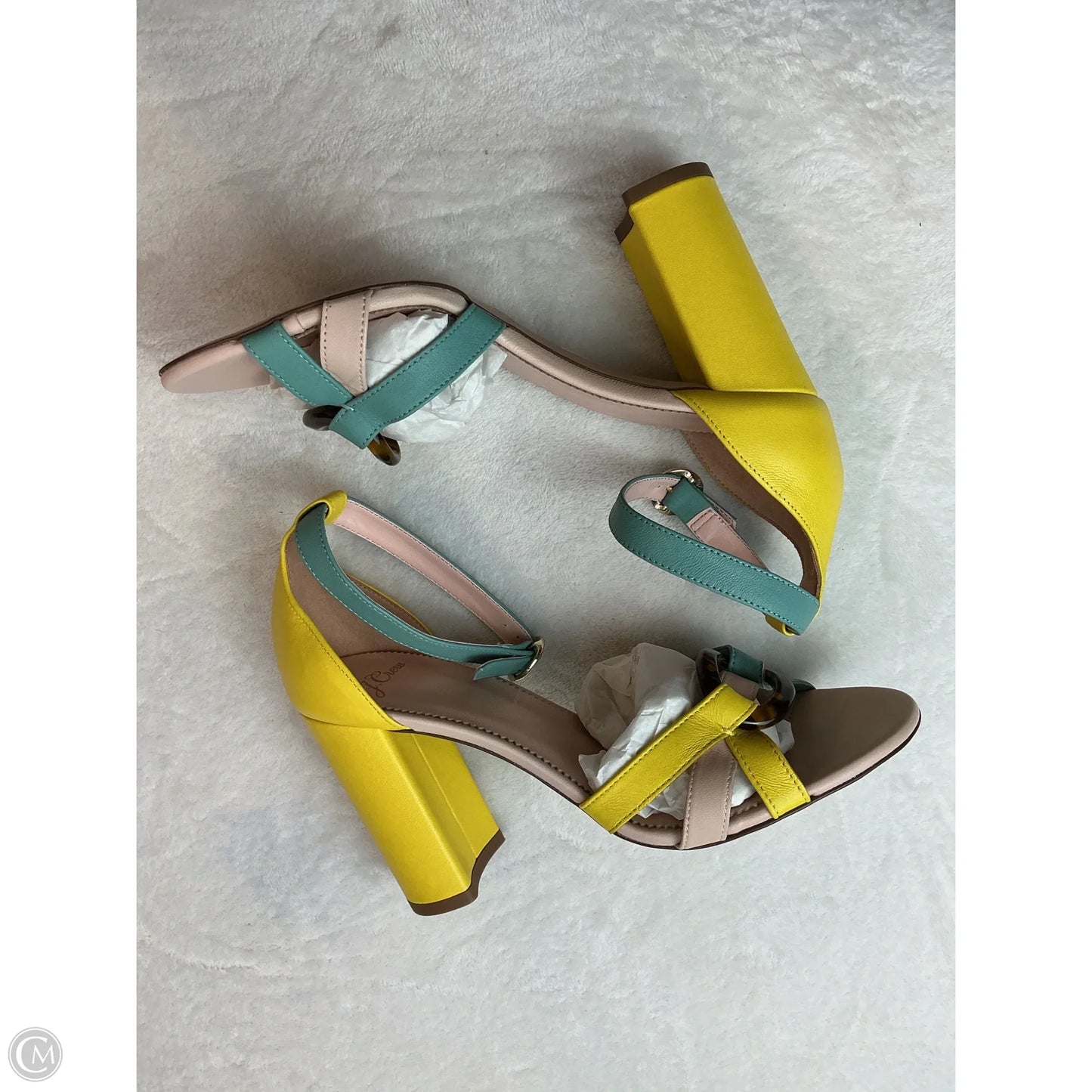 Shoes Heels Block By J. Crew In Yellow, Size: 8