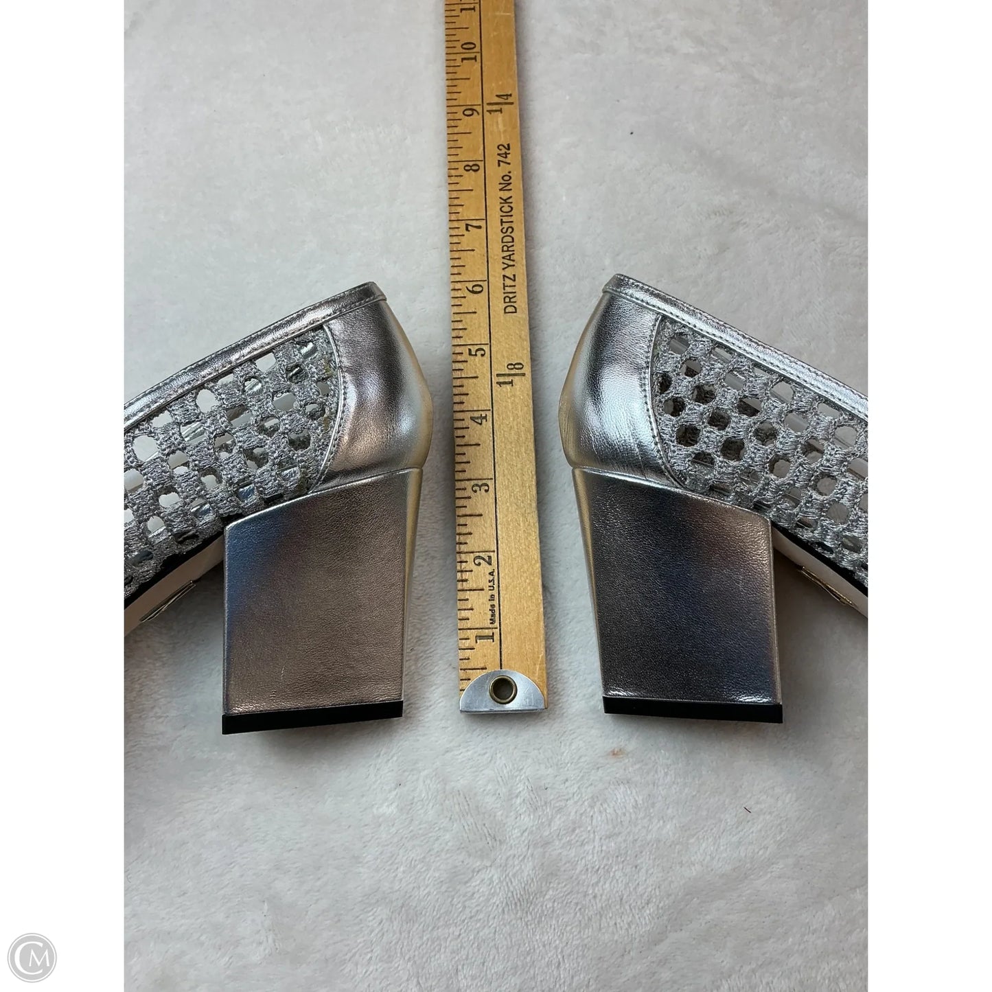 Shoes Heels Block By Cma In Silver, Size: 8