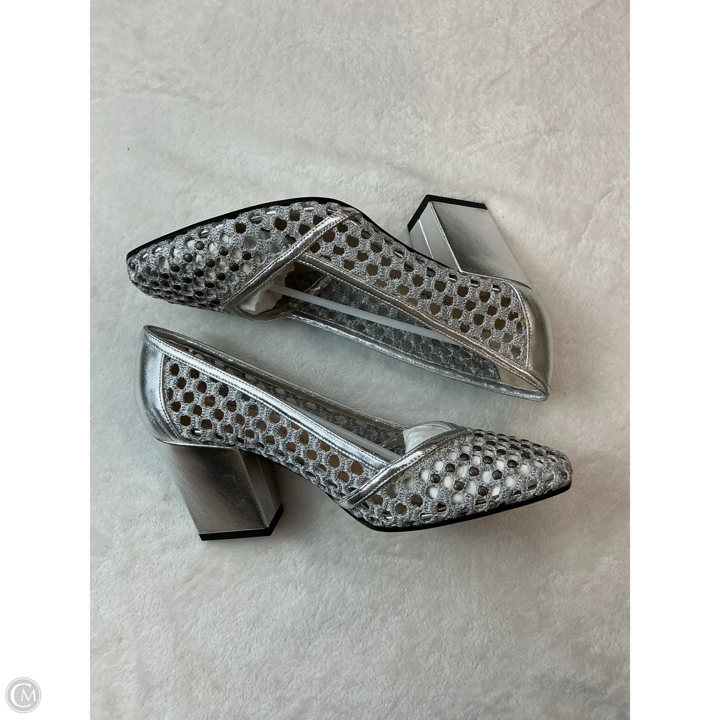 Shoes Heels Block By Cma In Silver, Size: 8