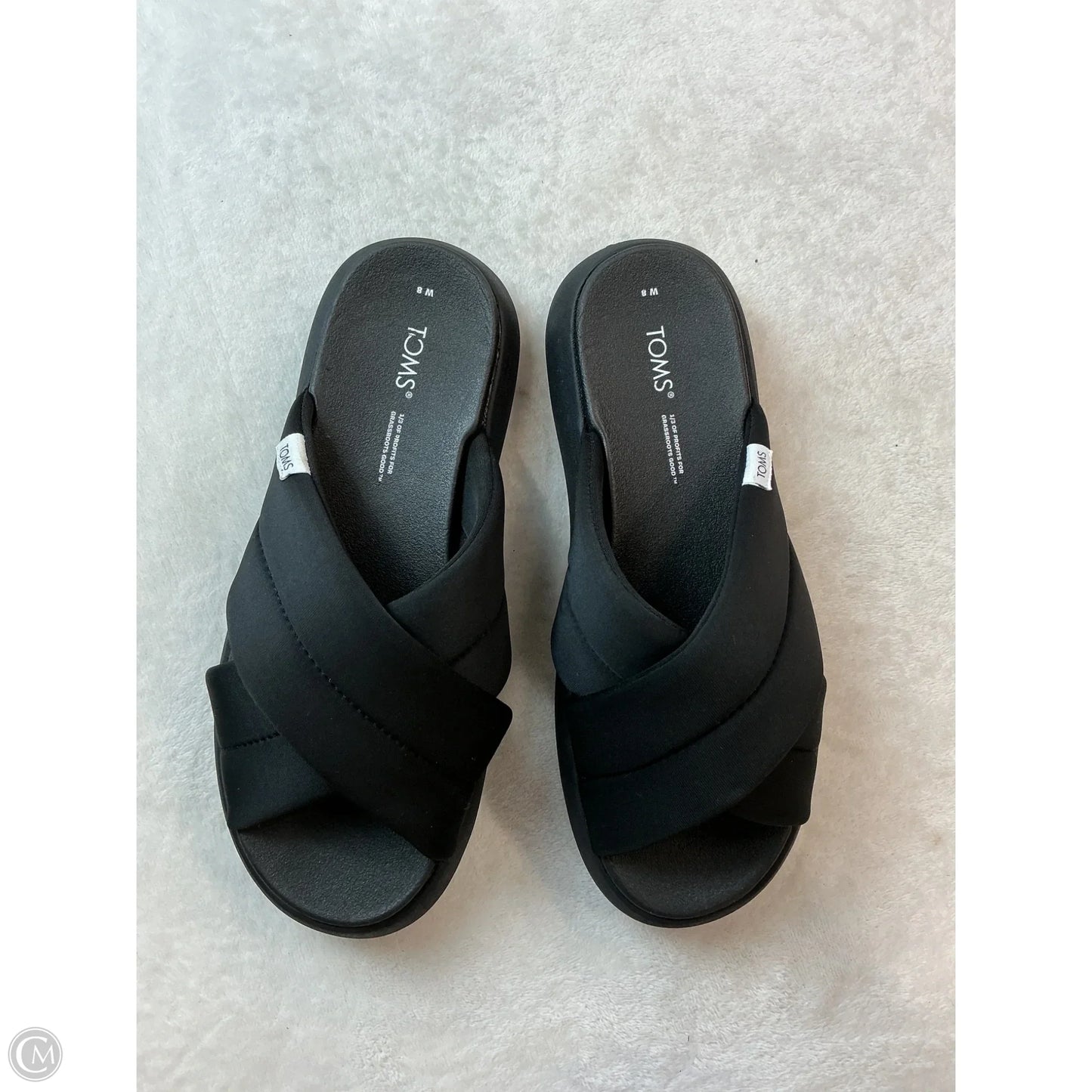 Sandals Flats By Toms In Black, Size: 8