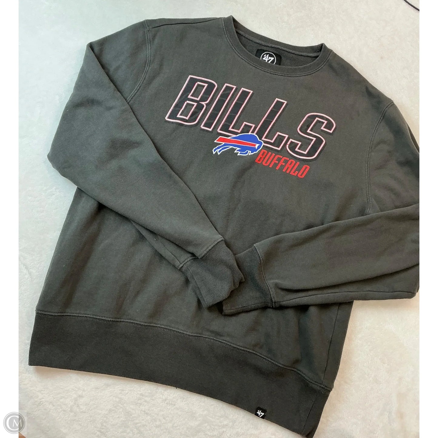 Sweatshirt Crewneck By Clothes Mentor In Grey, Size: L