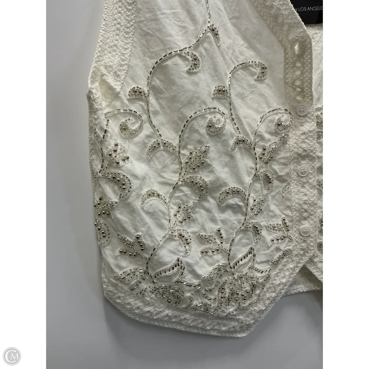 Top Sleeveless By Clothes Mentor In White, Size: L