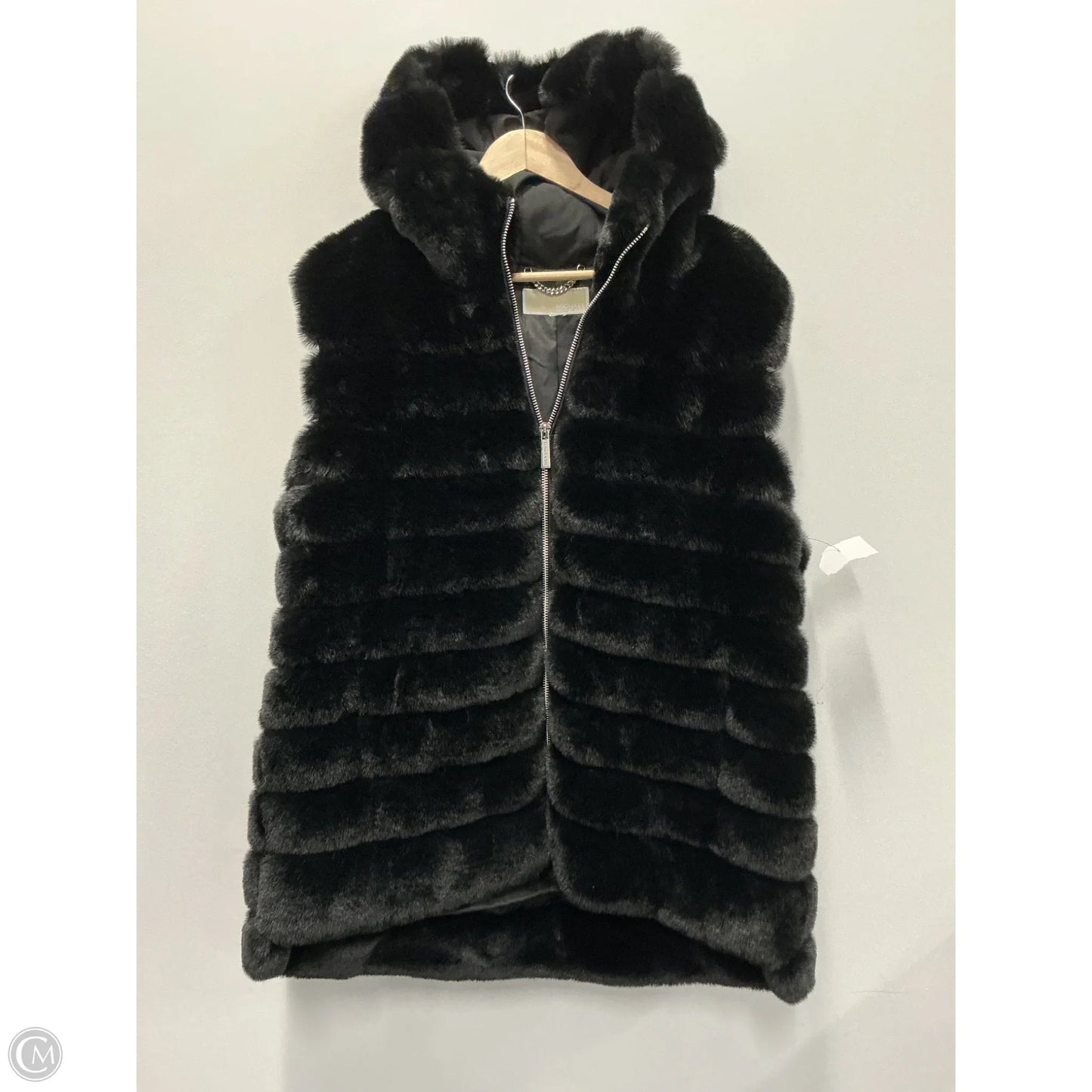 Vest Faux Fur & Sherpa By Michael By Michael Kors In Black, Size: L