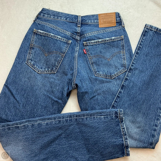 Jeans Straight By Levis In Blue Denim, Size: 2