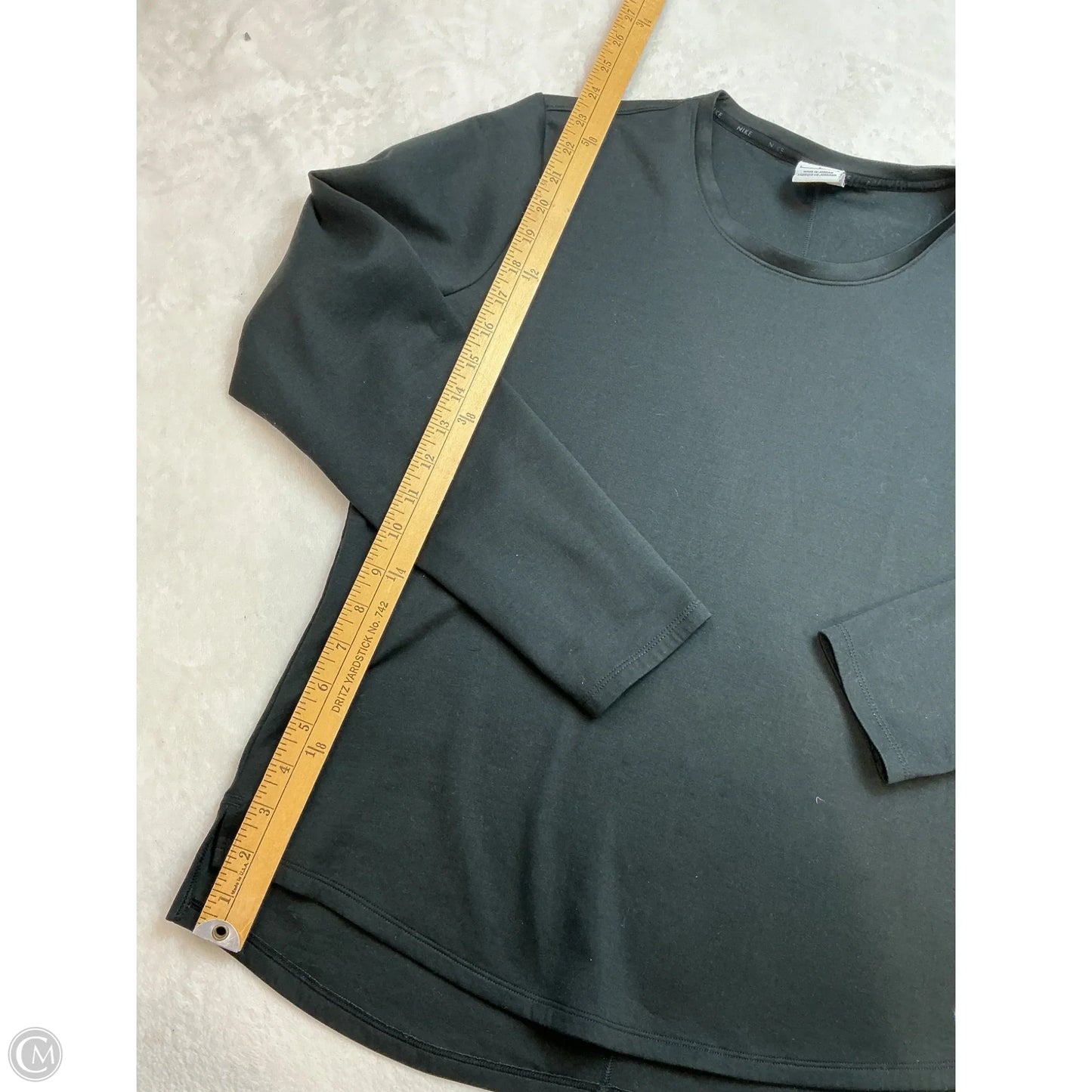 Athletic Top Long Sleeve Crewneck By Nike In Black, Size: L