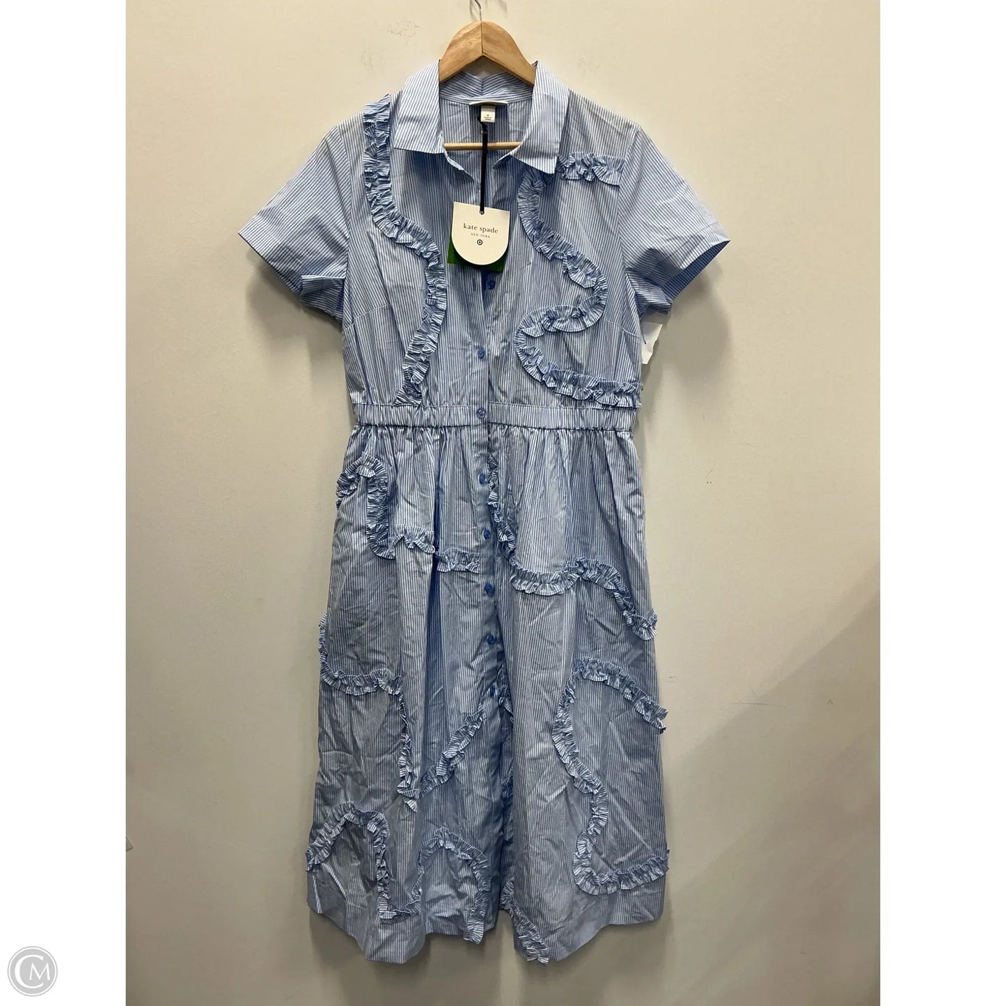 Dress Designer By Kate Spade In Striped Pattern, Size: M