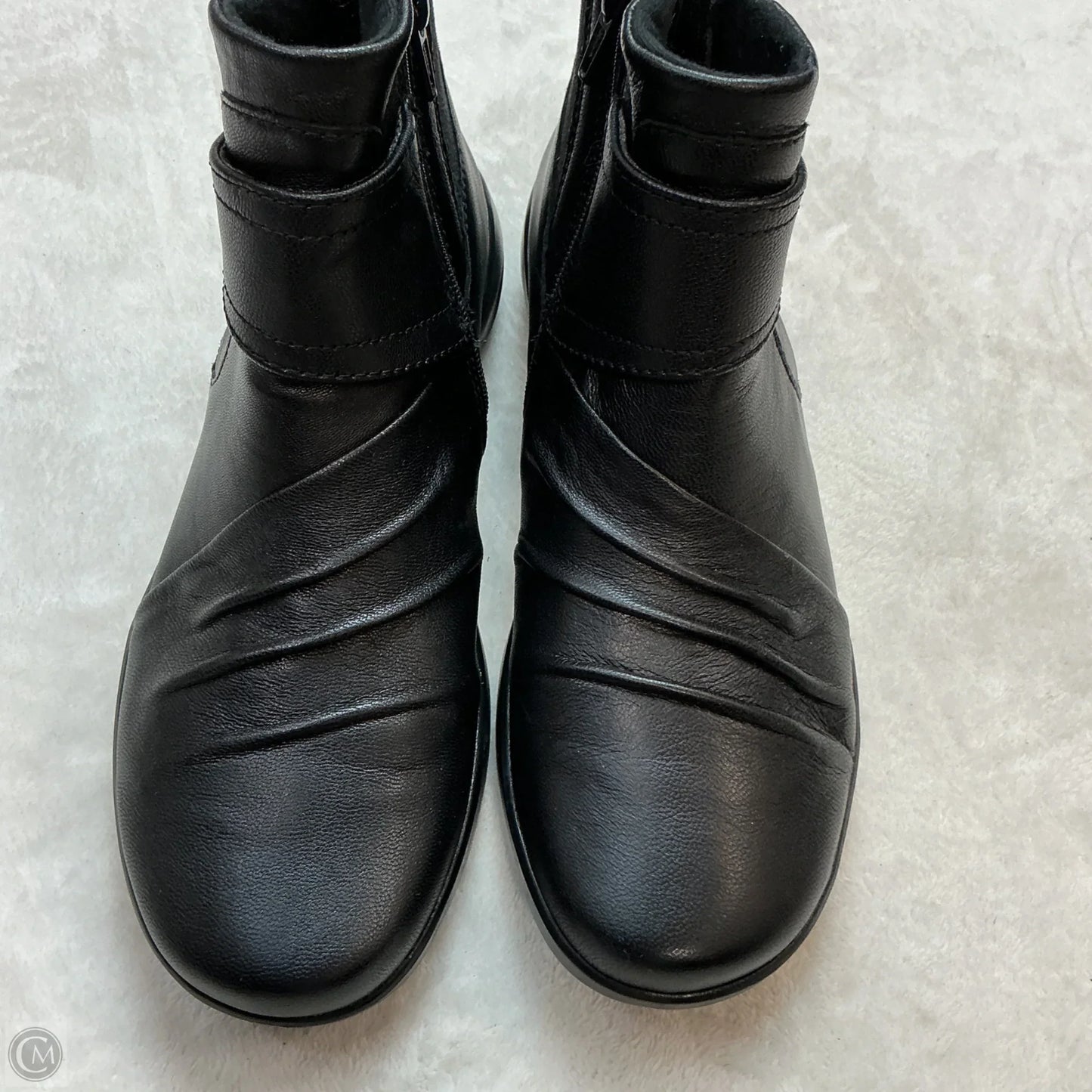 Boots Ankle Flats By Clarks In Black, Size: 7